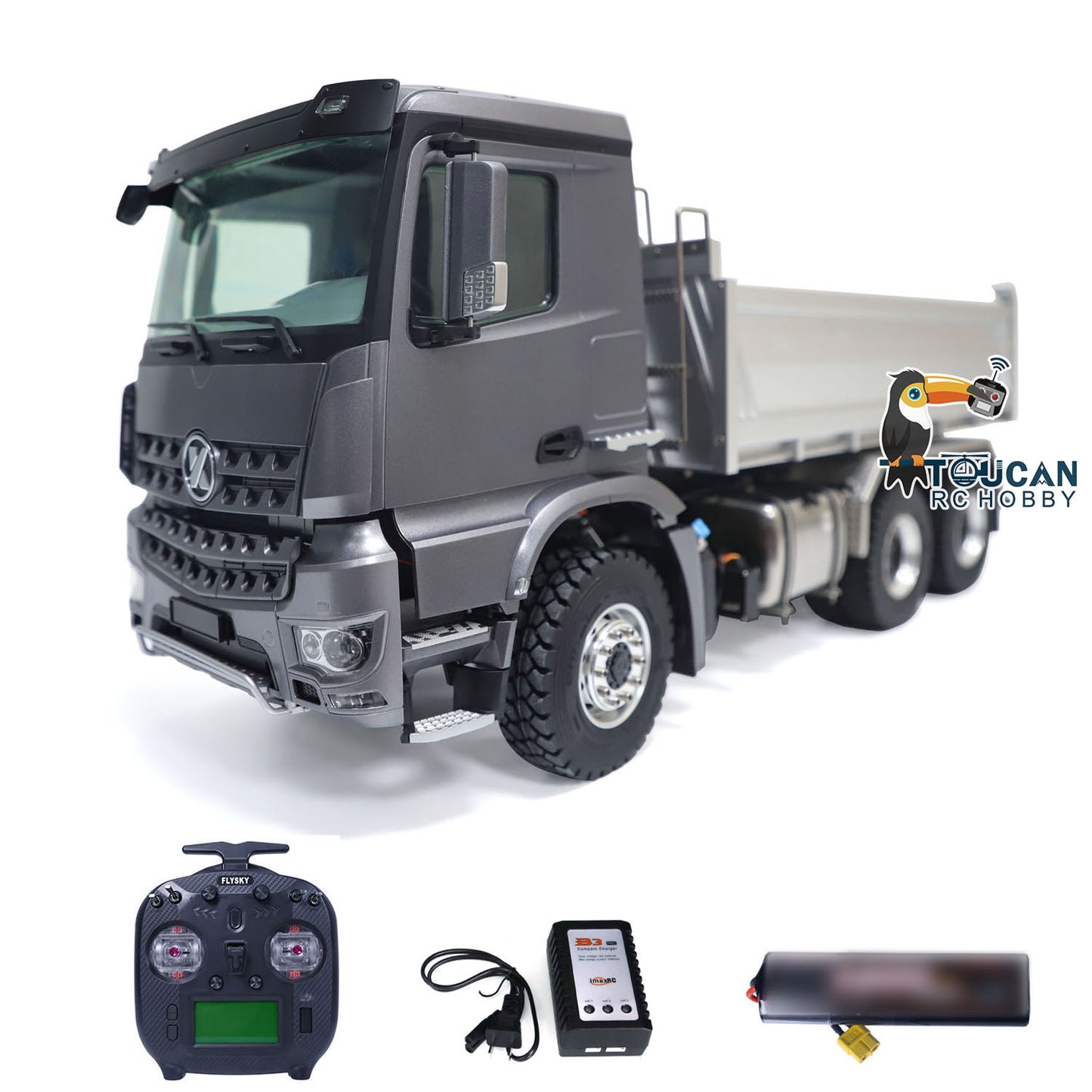 Kabolite 1/14 6x6 K3364 Hydraulic RC Dump Truck Remote Controlled Dumper Tipper Toy Electric Car Hobby Painted Model