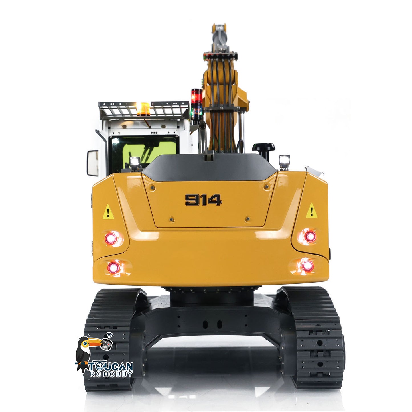 1/14 RC Hydraulic Excavator 914 5-ways Valve Metal Remote Control Digger Model CNC and Stainless Steel Sheet Metal Processing