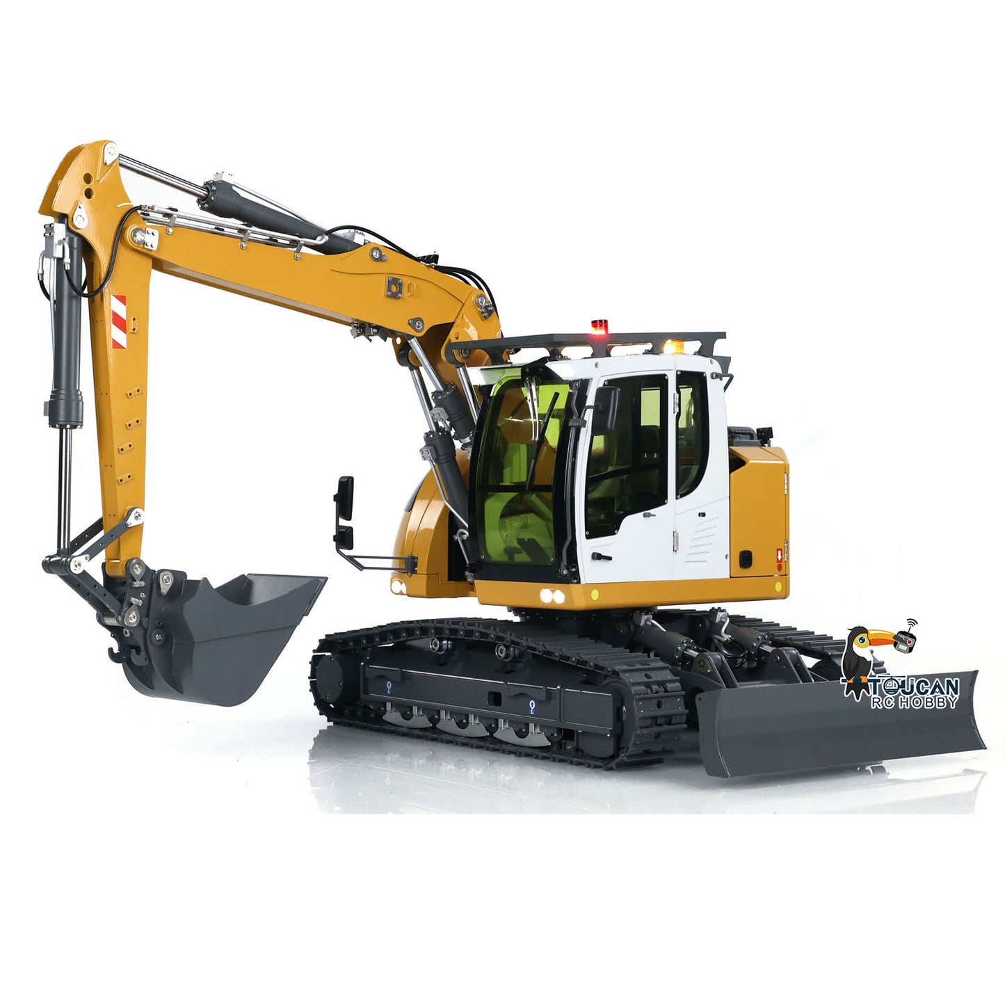 1/14 RC Hydraulic Excavator 914 5-ways Valve Metal Remote Control Digger Model CNC and Stainless Steel Sheet Metal Processing