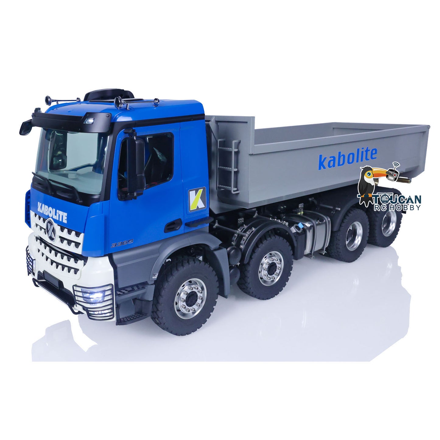 Kabolite 1/14 8X8 RC Hydraulic Dumper Truck K3365 Metal Ready To Run Tipper Remote Control Cars Models DIY Toy ST8 Transmitter