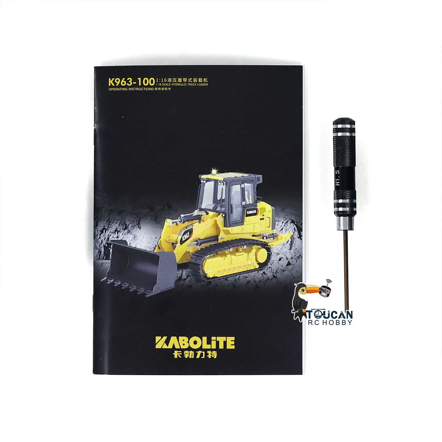 US Warehouse Kabolite 1/16 K963 100 Hydraulic RC Loader K963-100 Radio Control Construction Vehicles Lights Battery Ready To Run