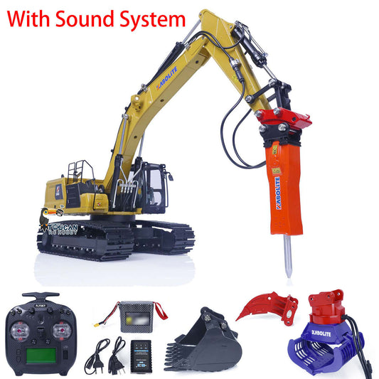 Kabolite 1/18 RC Hydraulic Excavator K961 100S Ready To Rrun Remote Control Digger Installed Sounds Lights ST8 Transmitter Battery