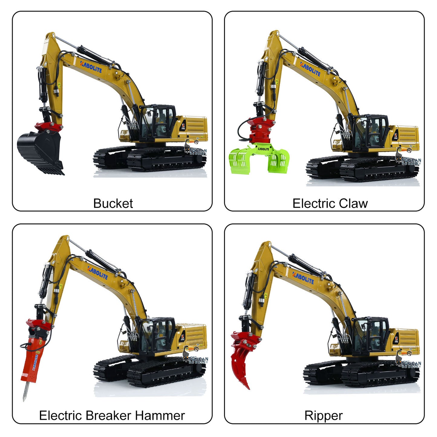 In Stock Kabolite K961 100S PRO 1/18 RC Hydraulic Excavator Remote Control Digger Flysky ST8 Radio Electric Claw Hammer