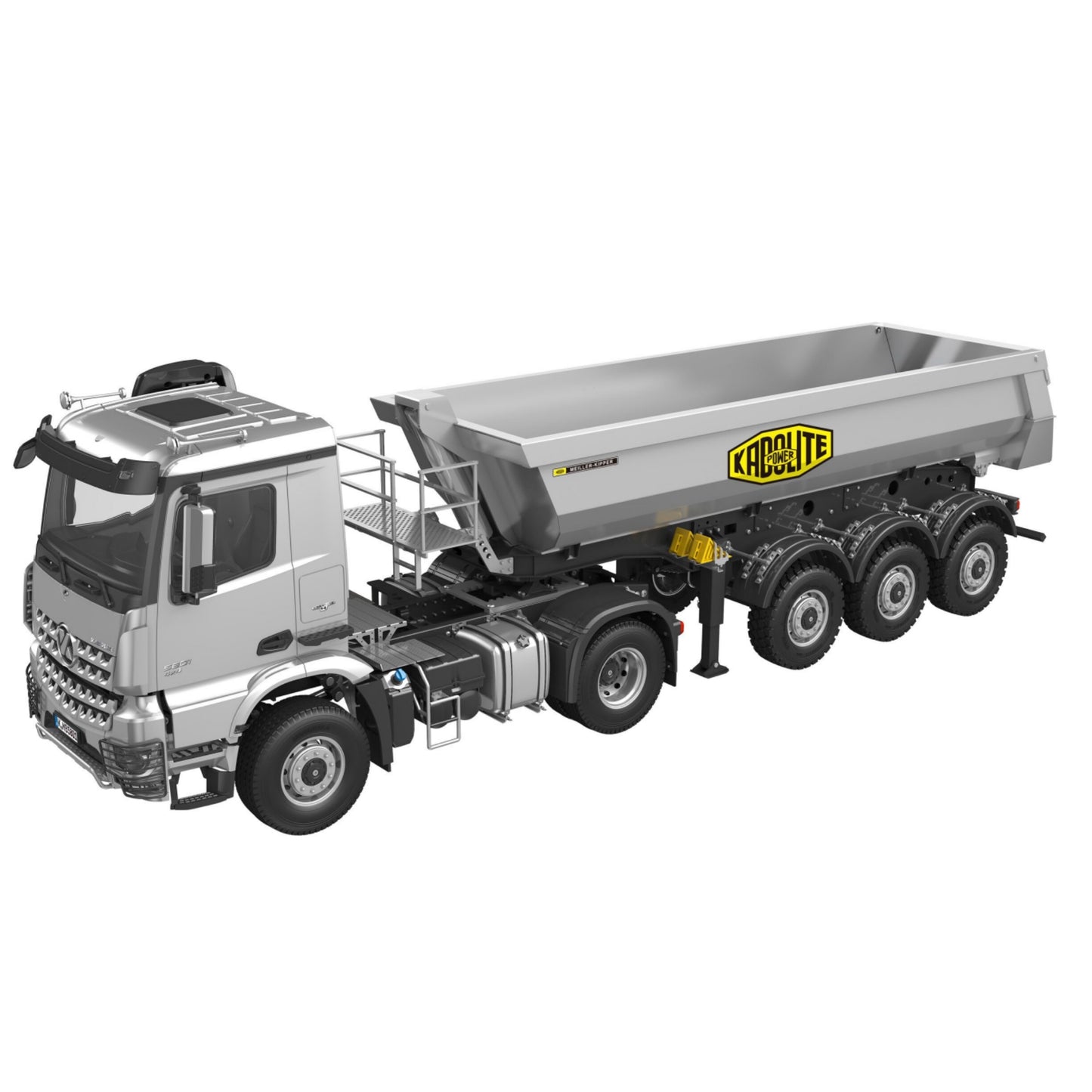 NEW ARRIVAL Kabolite RTR K5801 Car 1/14 Scale 4X4 RC Tractor Truck 3Axles AWD With Electric Lifting Hopper Dump Trailer Tipper Battery