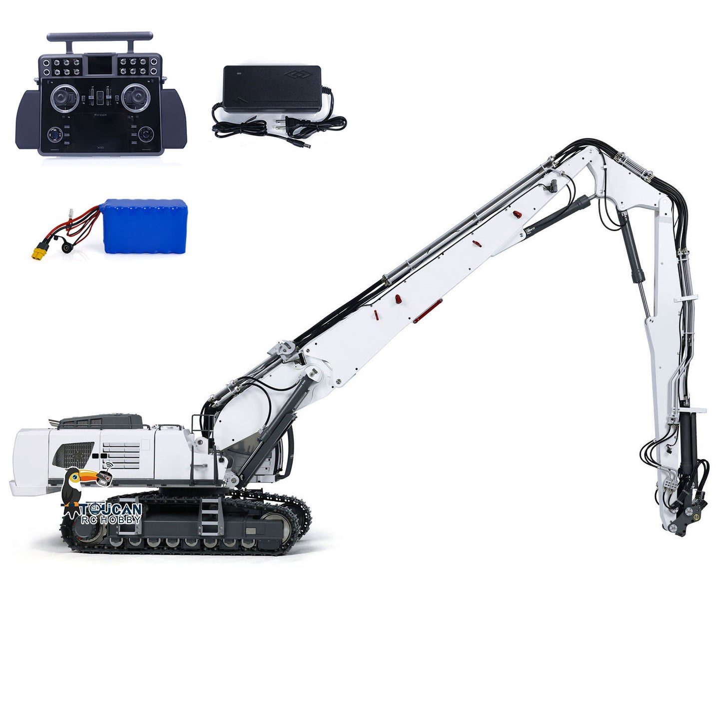 LOWEST PRICE 1/14 K970-300S Hydraulic RC Excavator Remote Control Digger Hobby Model Demolition Machine RTR TandemXE Sound Light System
