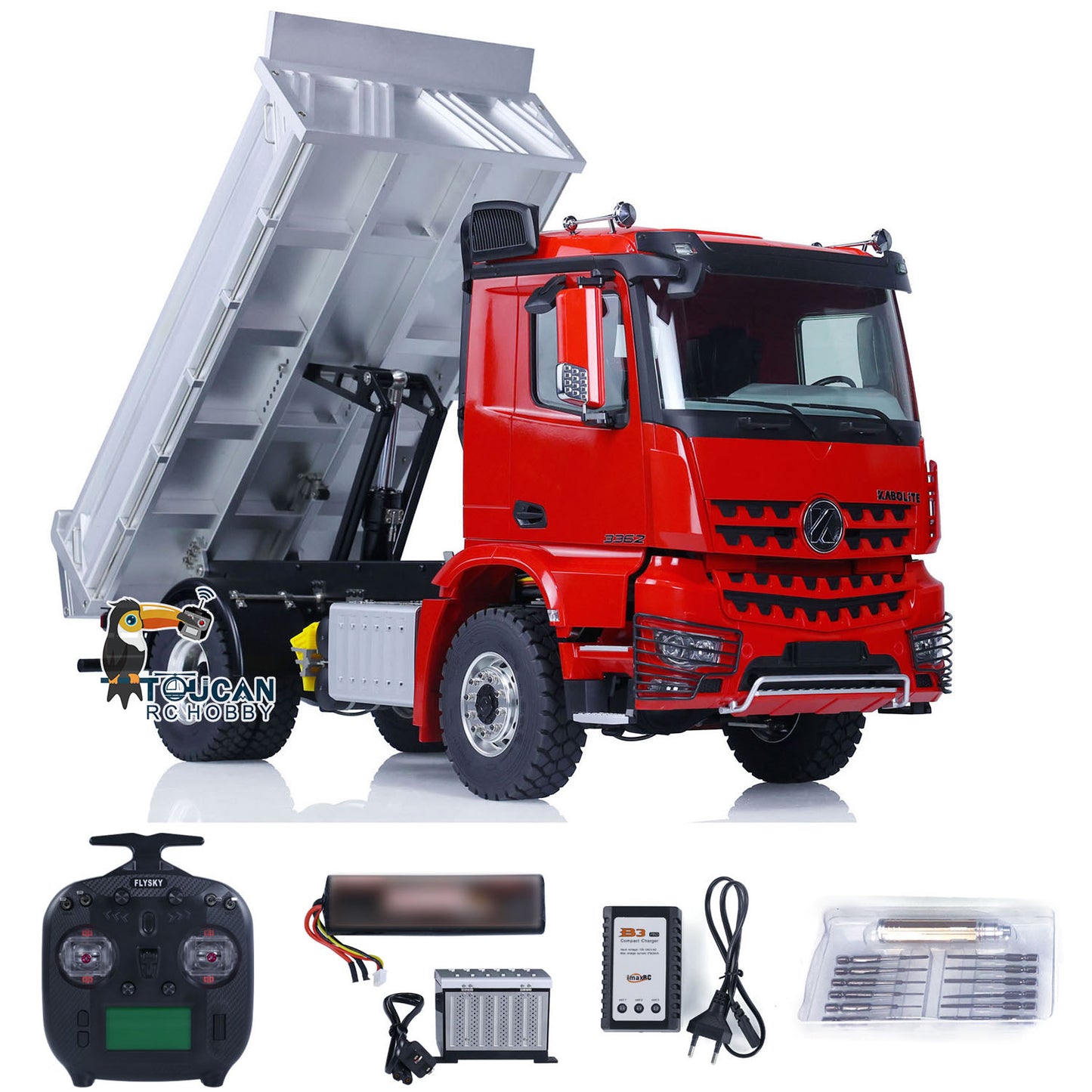 IN STOCK 1/14 4WD Metal Hydraulic Car Kabolite RC Dumper Radio Controlled Tipper K3362 4x4 Sound Light System CNC Metal Bucket