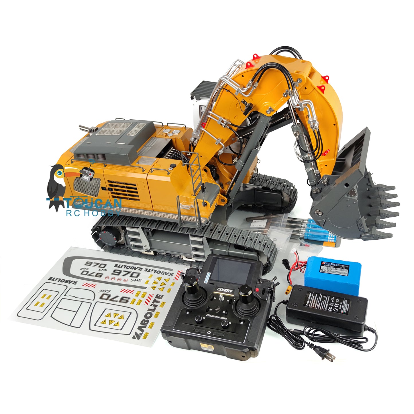 IN STOCK Limited Version Kabolite 1/14 RC Hydraulic Excavator Remote Control Digger Truck Car RTR Model K970 200 Painted Assembled Metal Front Shove