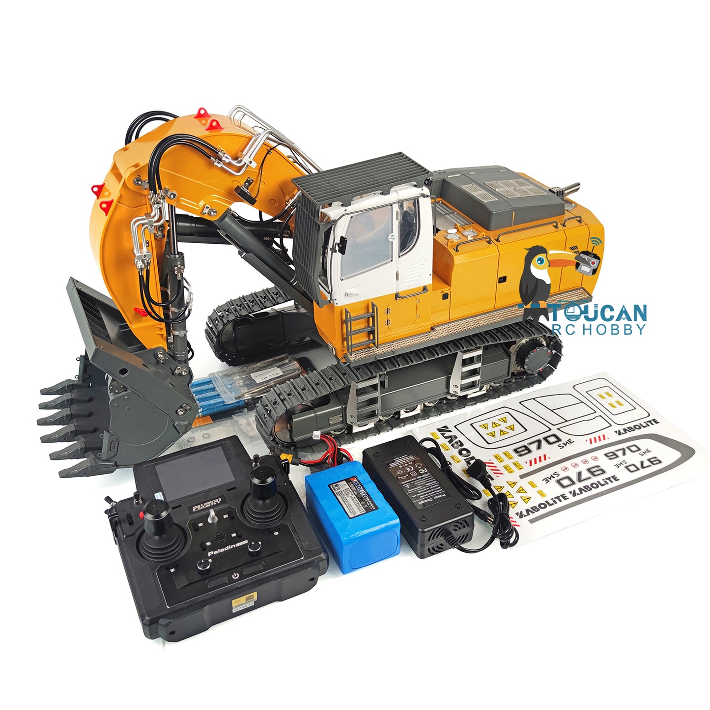 IN STOCK Limited Version Kabolite 1/14 RC Hydraulic Excavator Remote Control Digger Truck Car RTR Model K970 200 Painted Assembled Metal Front Shove