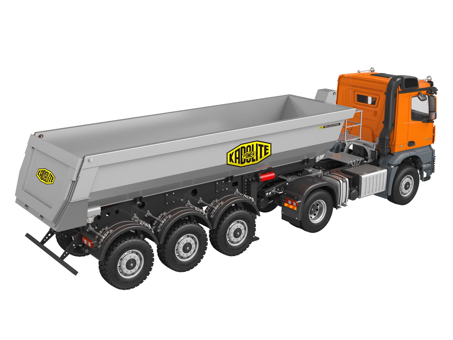 NEW ARRIVAL Kabolite RTR K5801 Car 1/14 Scale 4X4 RC Tractor Truck 3Axles AWD With Electric Lifting Hopper Dump Trailer Tipper Battery